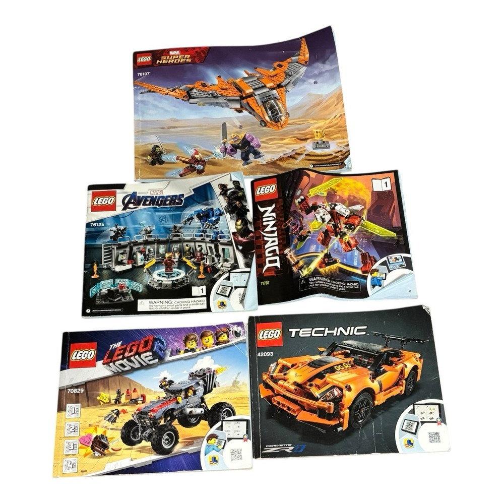 LEGO Instruction Booklets Manuals Lot of‎ 5 Marvel Ninjago Technic LEGO Movie